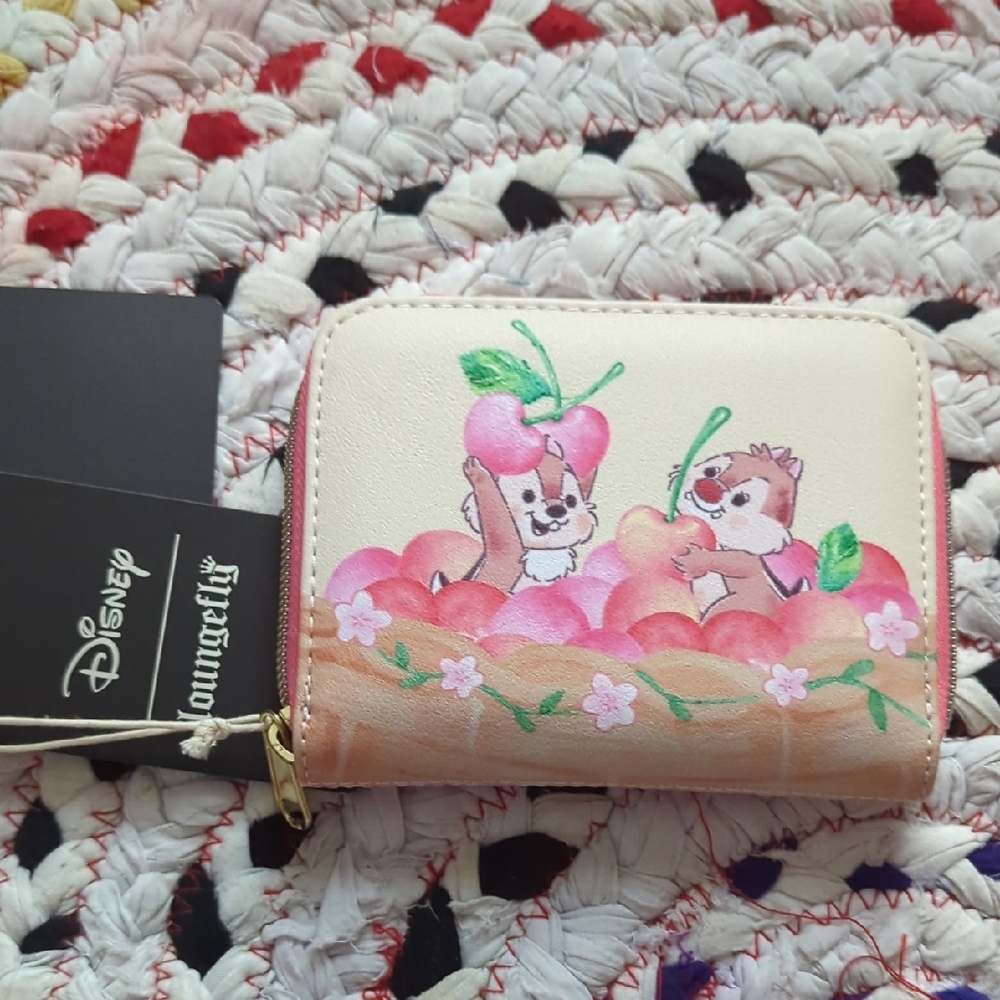 Loungefly Cream and Pink Disney Wallet